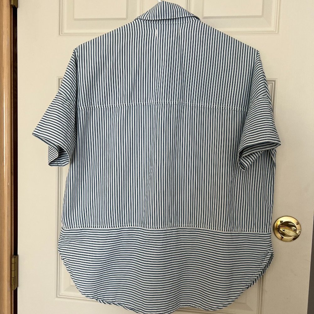 Madewell Courier Button Down Shirt Blue Stripe XS - Picture 4 of 6